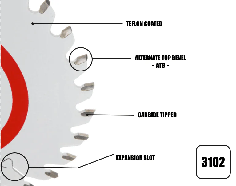 120mm x 20mm x 1.8mm 30 Tooth Circular Saw Blade - Image 3