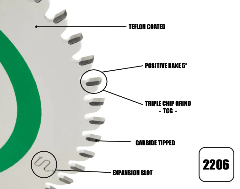 160mm x 20mm x 2.2mm 48 Tooth TCG Track Saw (Solid Surface) Circular Saw Blade - 2206 - Image 3