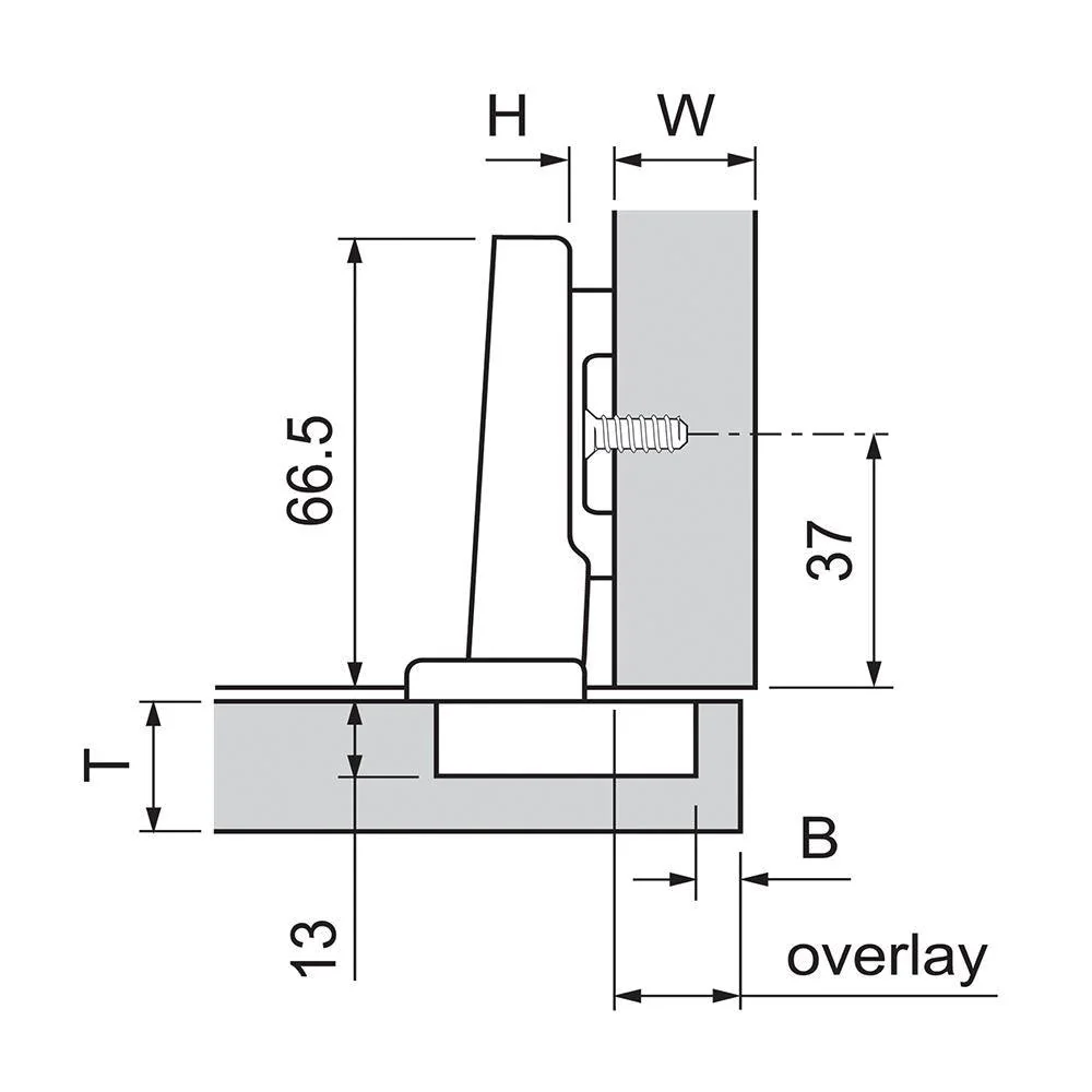 Blum Cliptop Soft Close 110° Hinge Nickel 71B3550 - Image 4