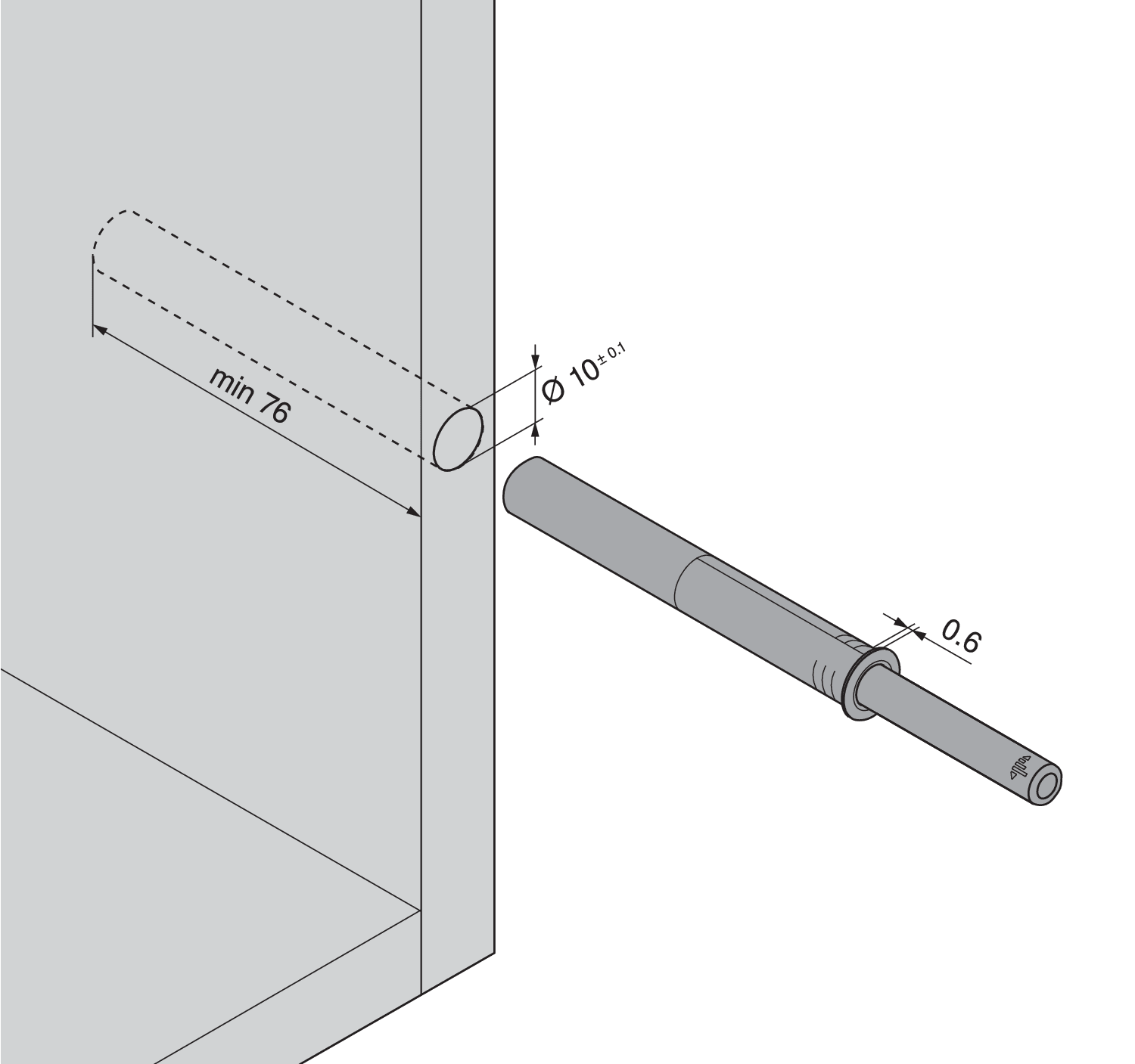 Blum Tip-On for Doors. Long Version With Magnet - Carbon Black / Platinum Grey / Silk White 956A1004 - Image 7