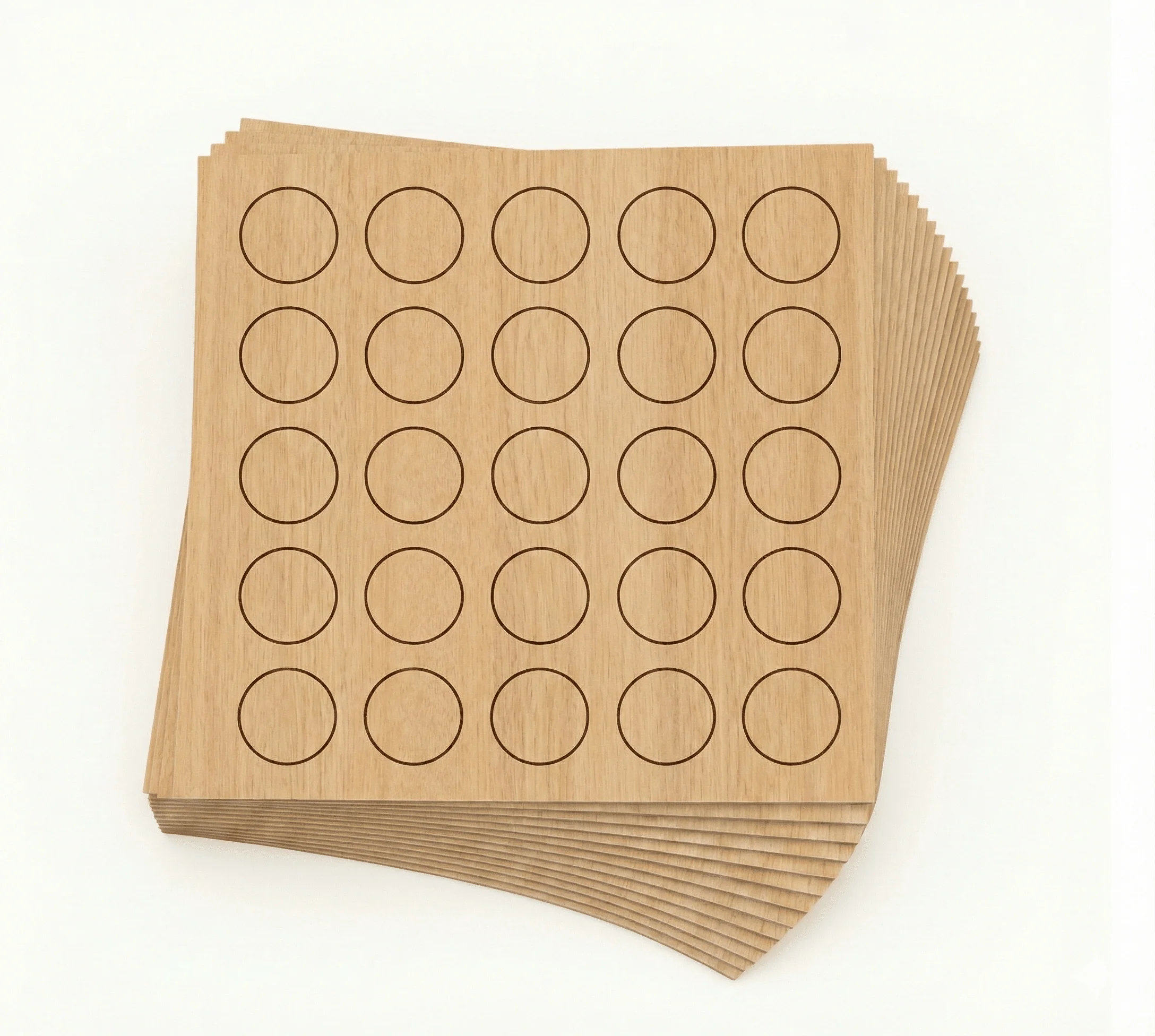 KwikCaps Self Adhesive Screw Cover Caps - Light Sorano (Ferrara) Oak / Vicenza Oak (875) H1334 ST9 / H3157 ST12 - Image 2