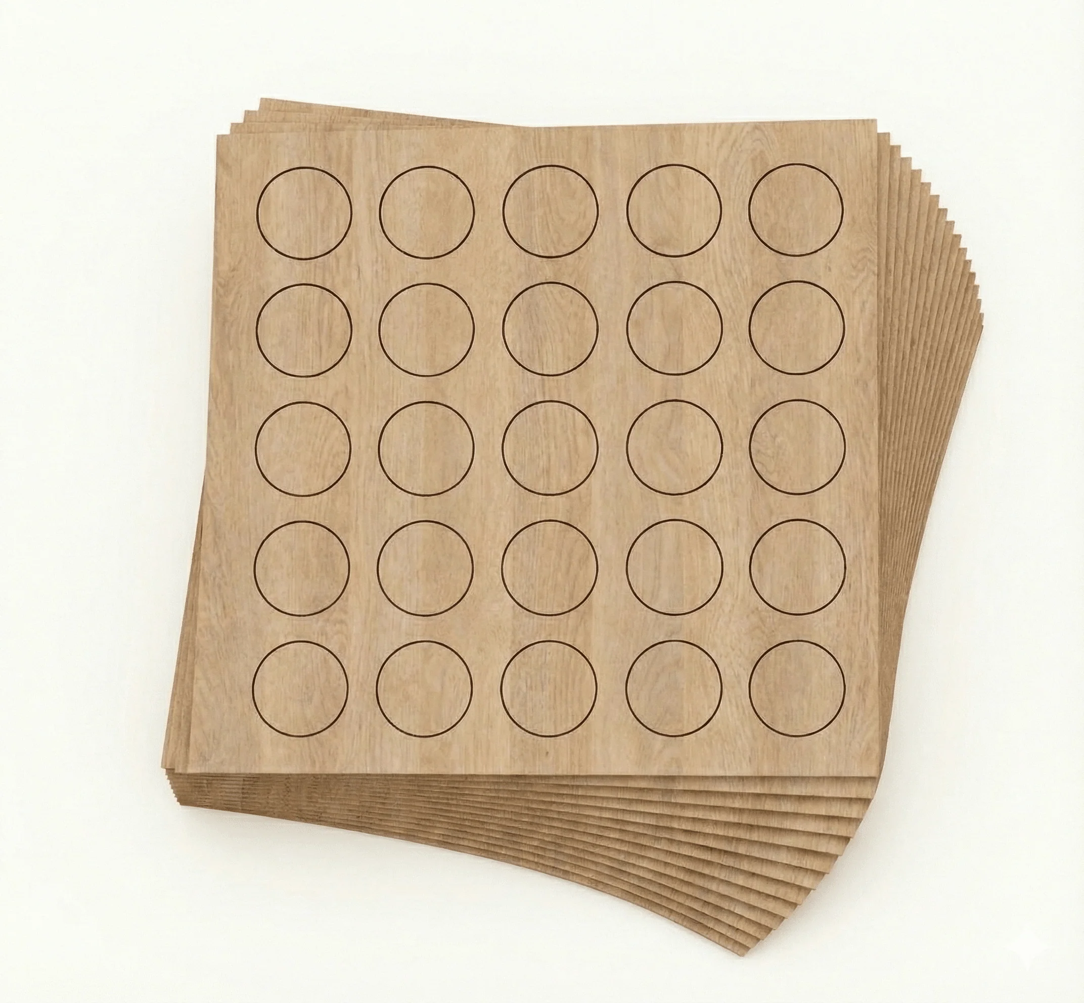 KwikCaps Self Adhesive Screw Cover Caps - Sand Gladstone Oak / Bleached Cuneo Oak (175) H3309 ST32 / H3311 TM28 - Image 2