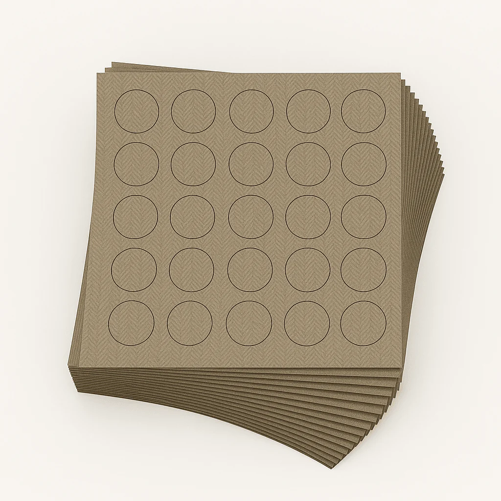 KwikCaps Self Adhesive Screw Cover Caps - Unilin Weave Wool Beige (644) - Image 2