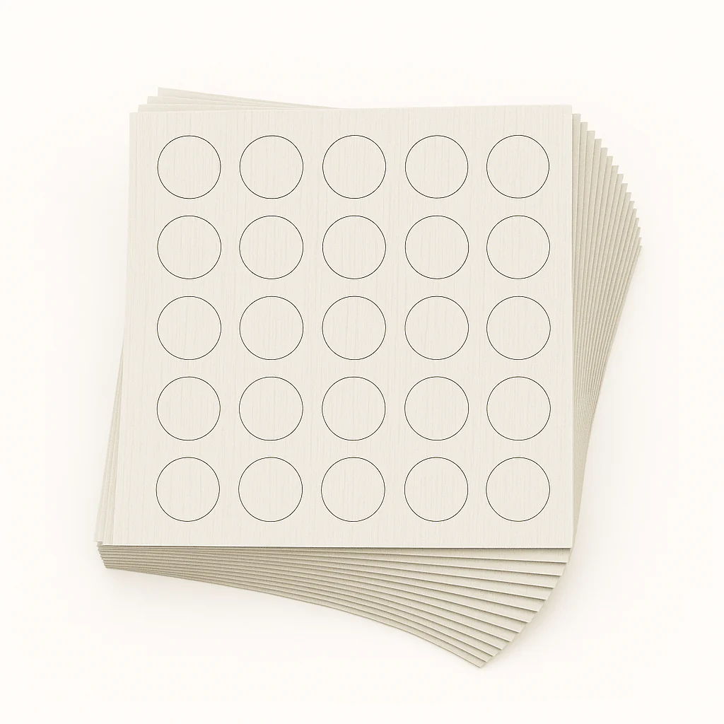 KwikCaps Self Adhesive Screw Cover Caps - Whitewood / White Fineline (383) H1122 ST22 / H3195 ST19 - Image 2