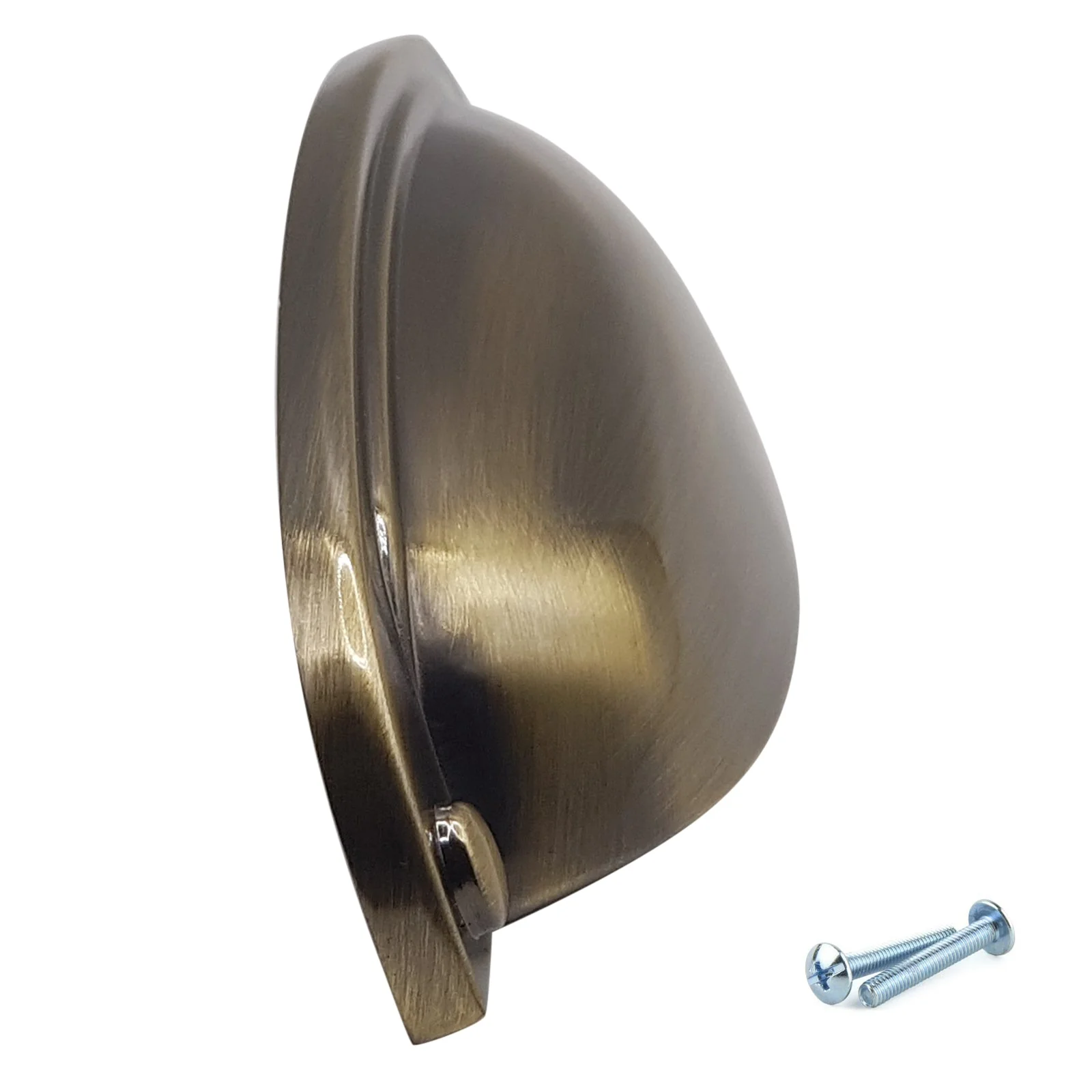 M4TEC Antique Brass Thin Cup Handle Door, Drawer & Cupboard VD8 series - Image 3