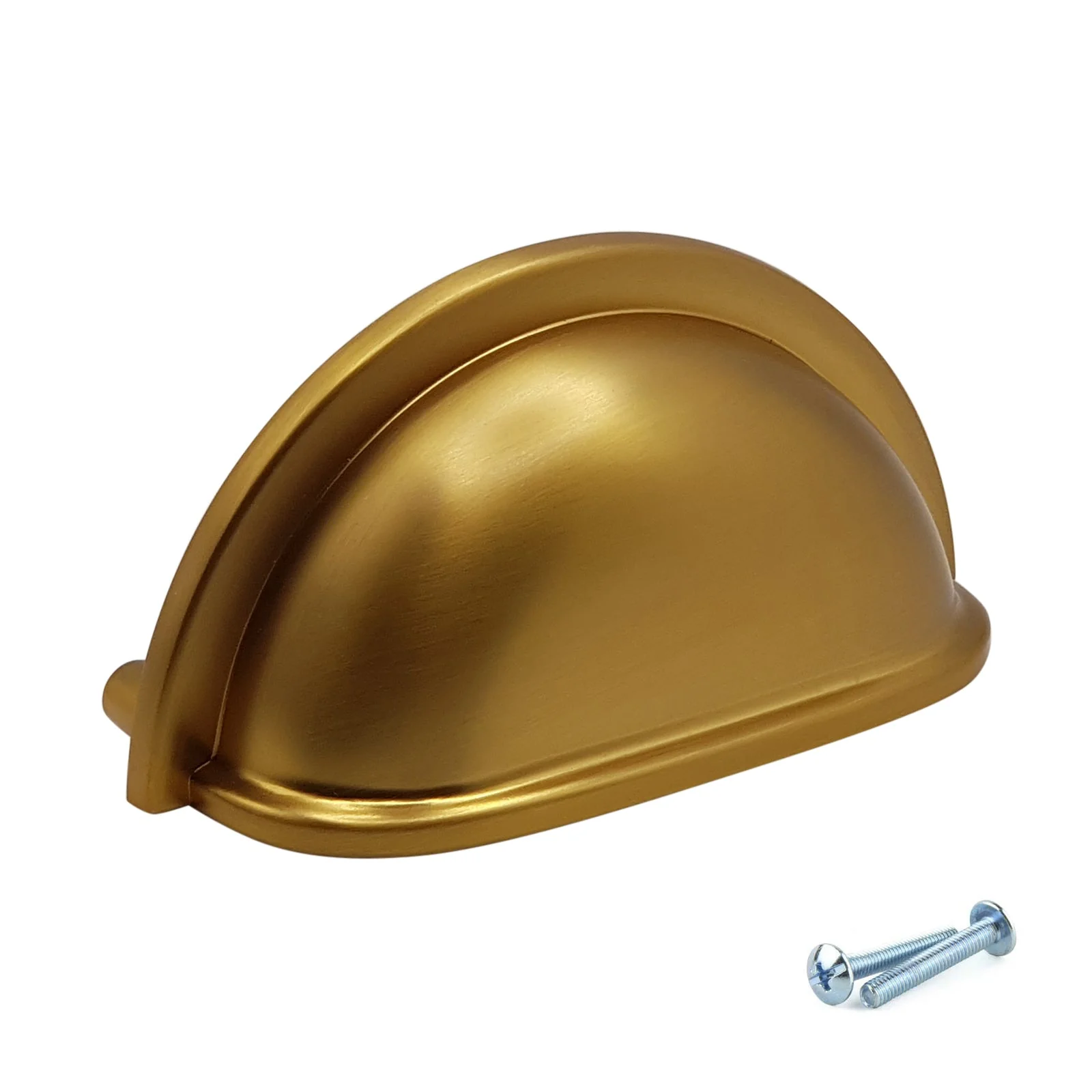 M4TEC Brushed Brass Cup Handle Door, Drawer & Cupboard VD7 series
