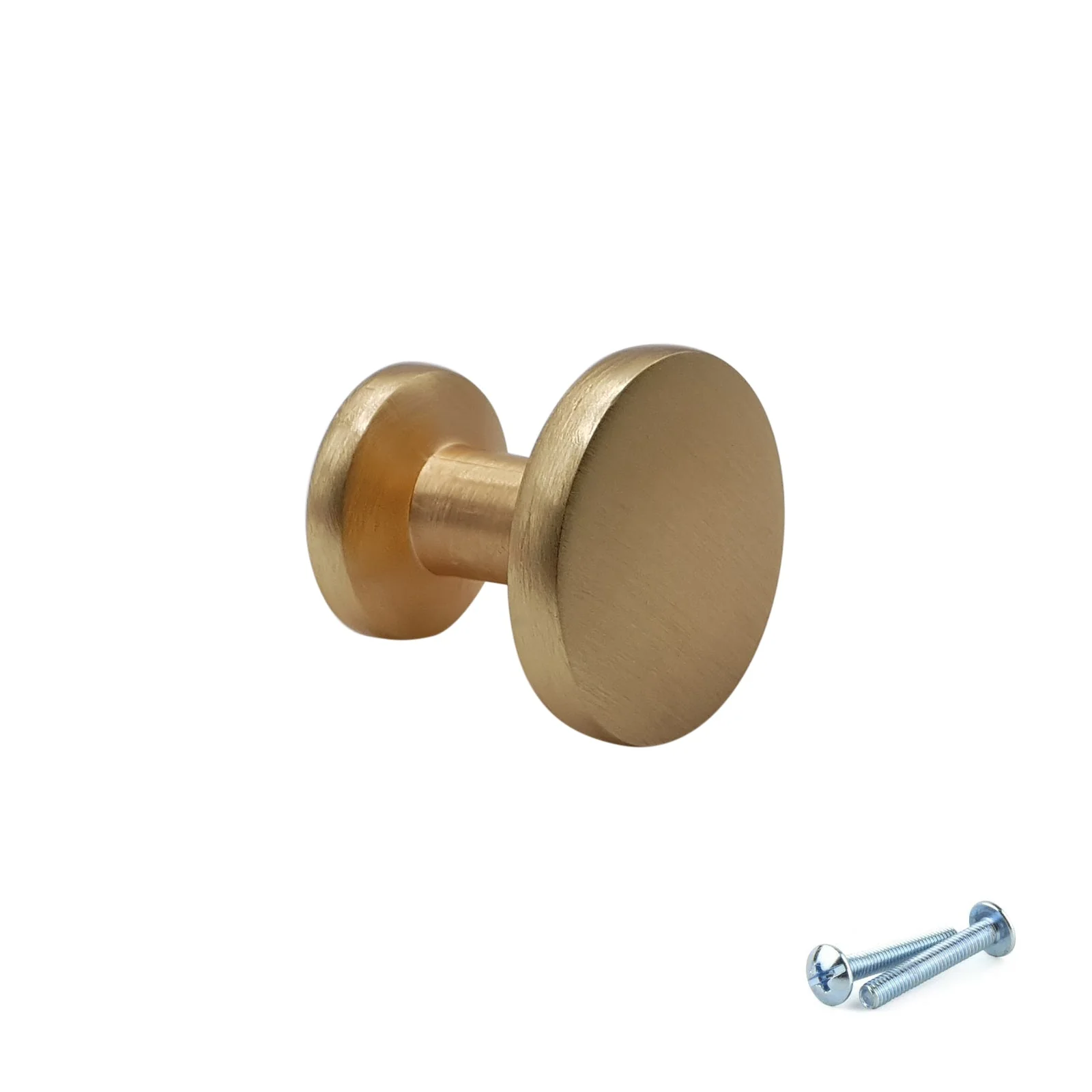 M4TEC Brushed Brass Knob Handle Door, Drawer & Cupboard VE4 series - Image 2