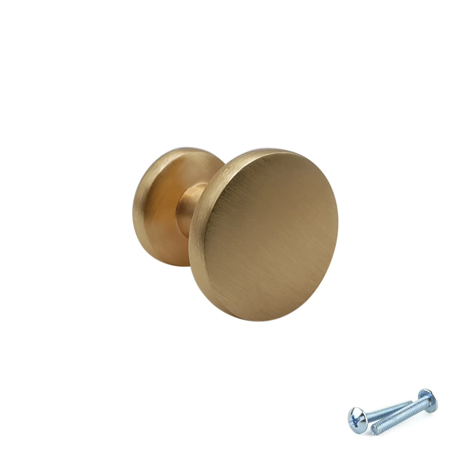 M4TEC Brushed Brass Knob Handle Door, Drawer & Cupboard VE4 series - Image 3
