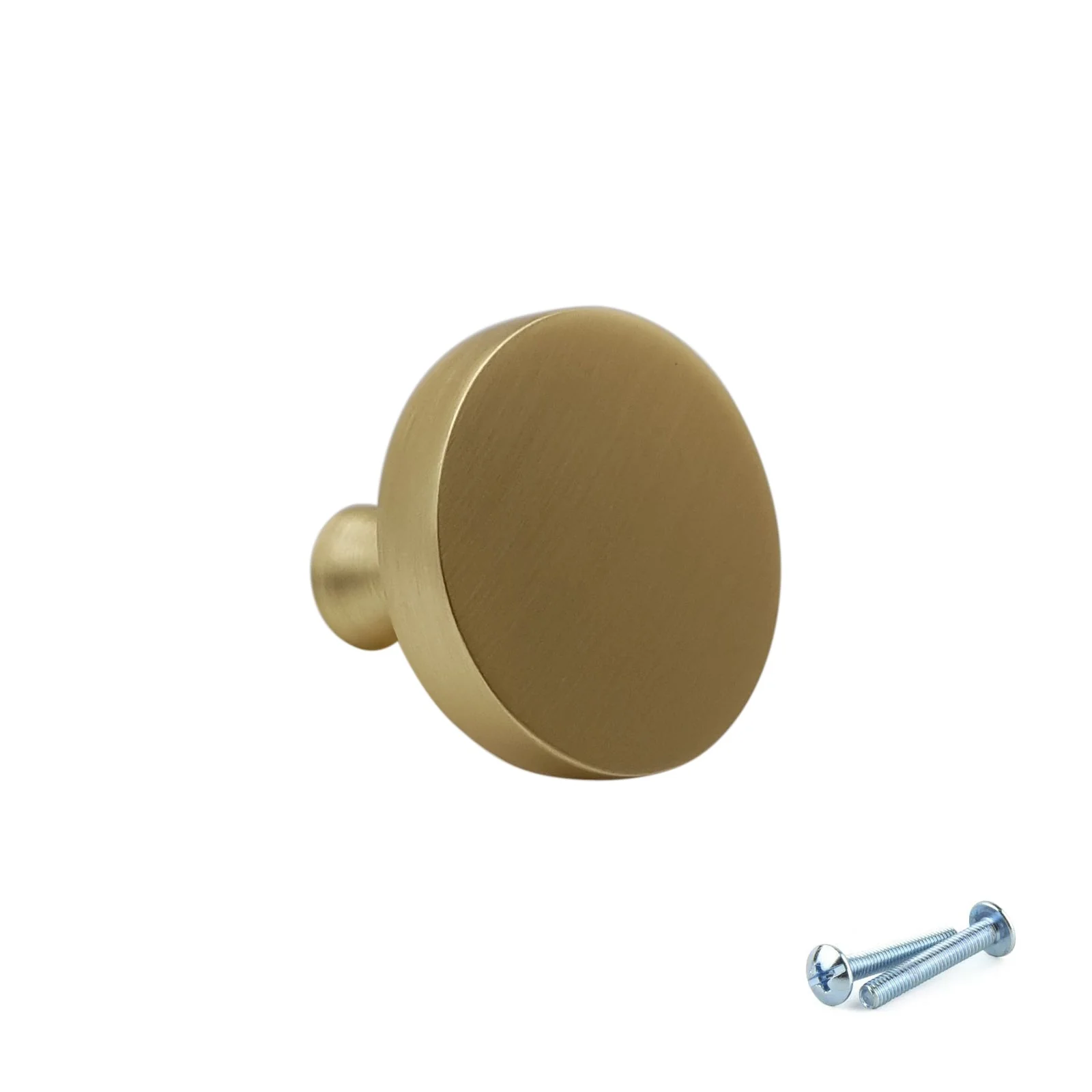 M4TEC Brushed Brass Knob Handle Door, Drawer & Cupboard VE3 series - Image 2