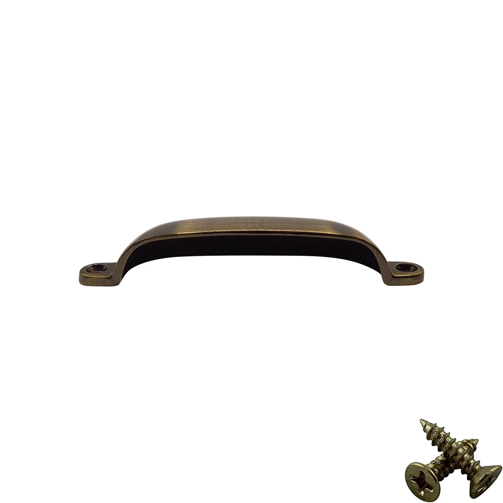 M4TEC 96mm Antique Brass Cup Handle - Kitchen Cabinet & Drawer Pull (VG4 Series) - Image 4