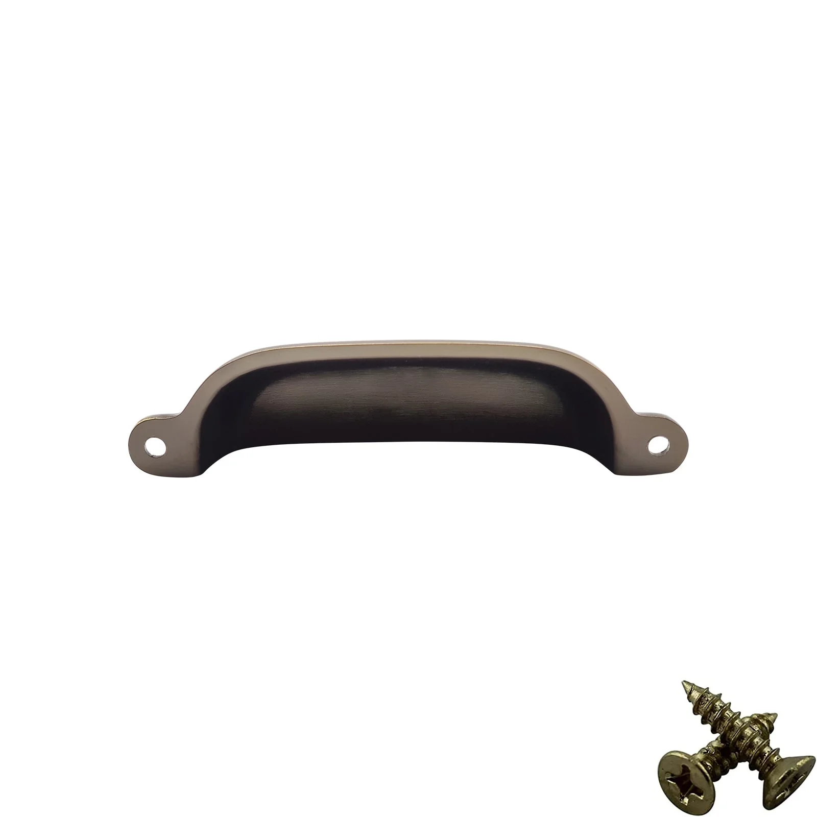 M4TEC 96mm Antique Brass Cup Handle - Kitchen Cabinet & Drawer Pull (VG4 Series) - Image 5