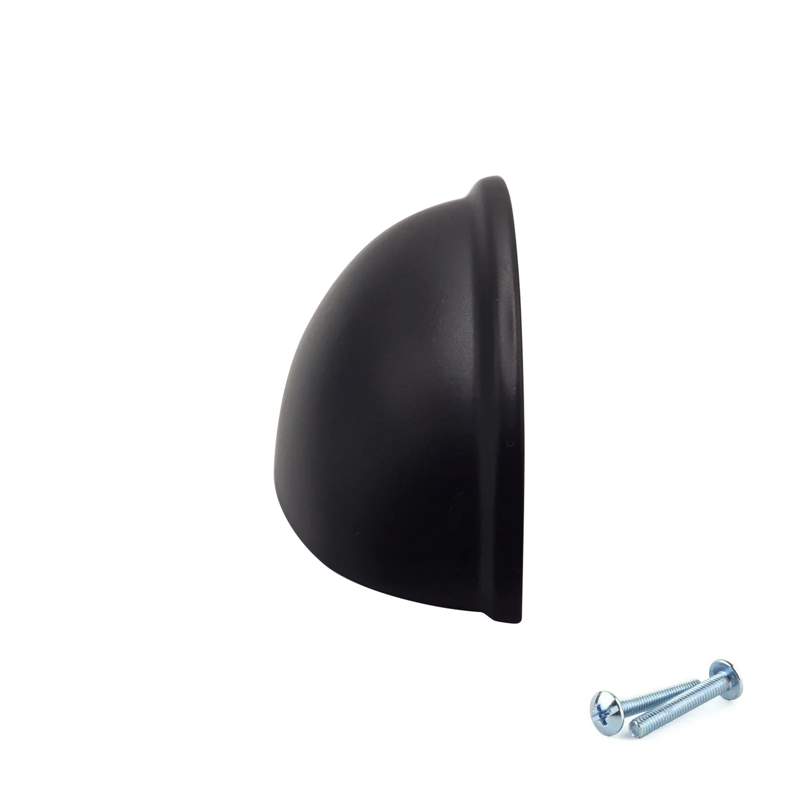 M4TEC Black Cup Handle – VG6 Series (96mm Drawer Cup Pull, 77mm Hole Centres) - Image 3