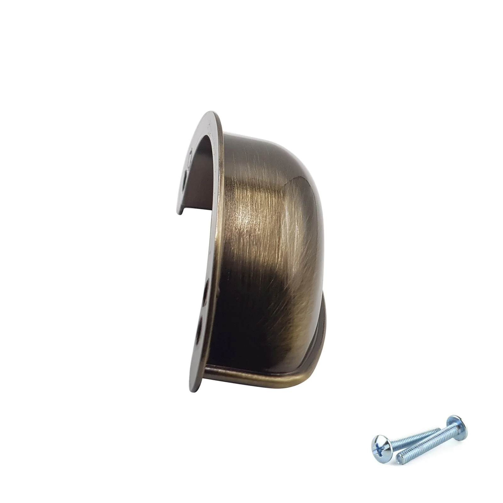 M4TEC Antique Brass Cup Handle – 79mm Brushed Brass Drawer & Cabinet Pull (VG3 Series) - Image 3