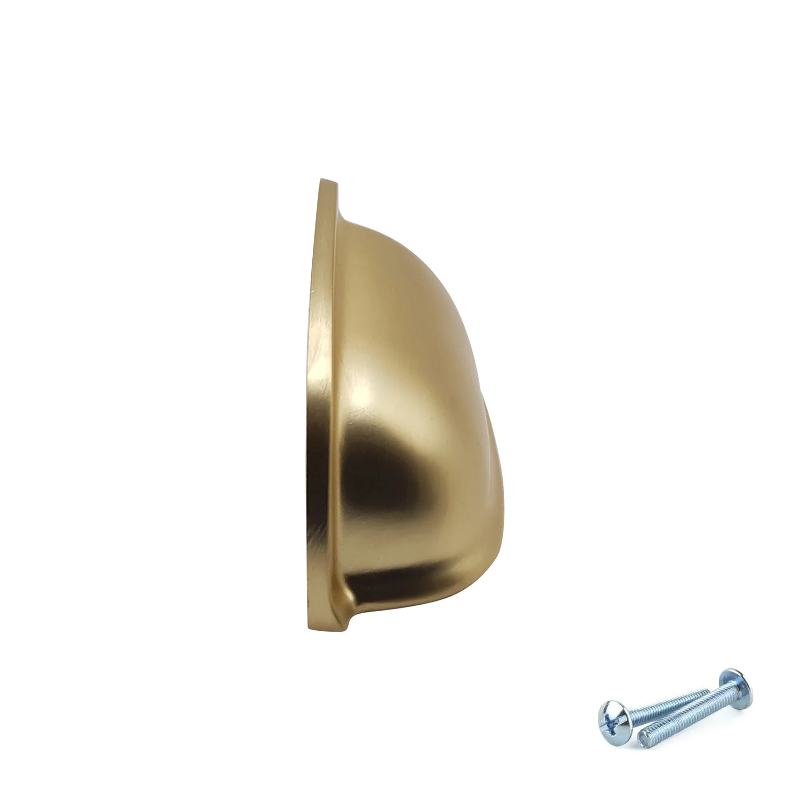 M4TEC 64mm Brushed Nickel Cup Handle - Zinc Kitchen Cabinet & Drawer Pull (VG5 Series) - Image 3