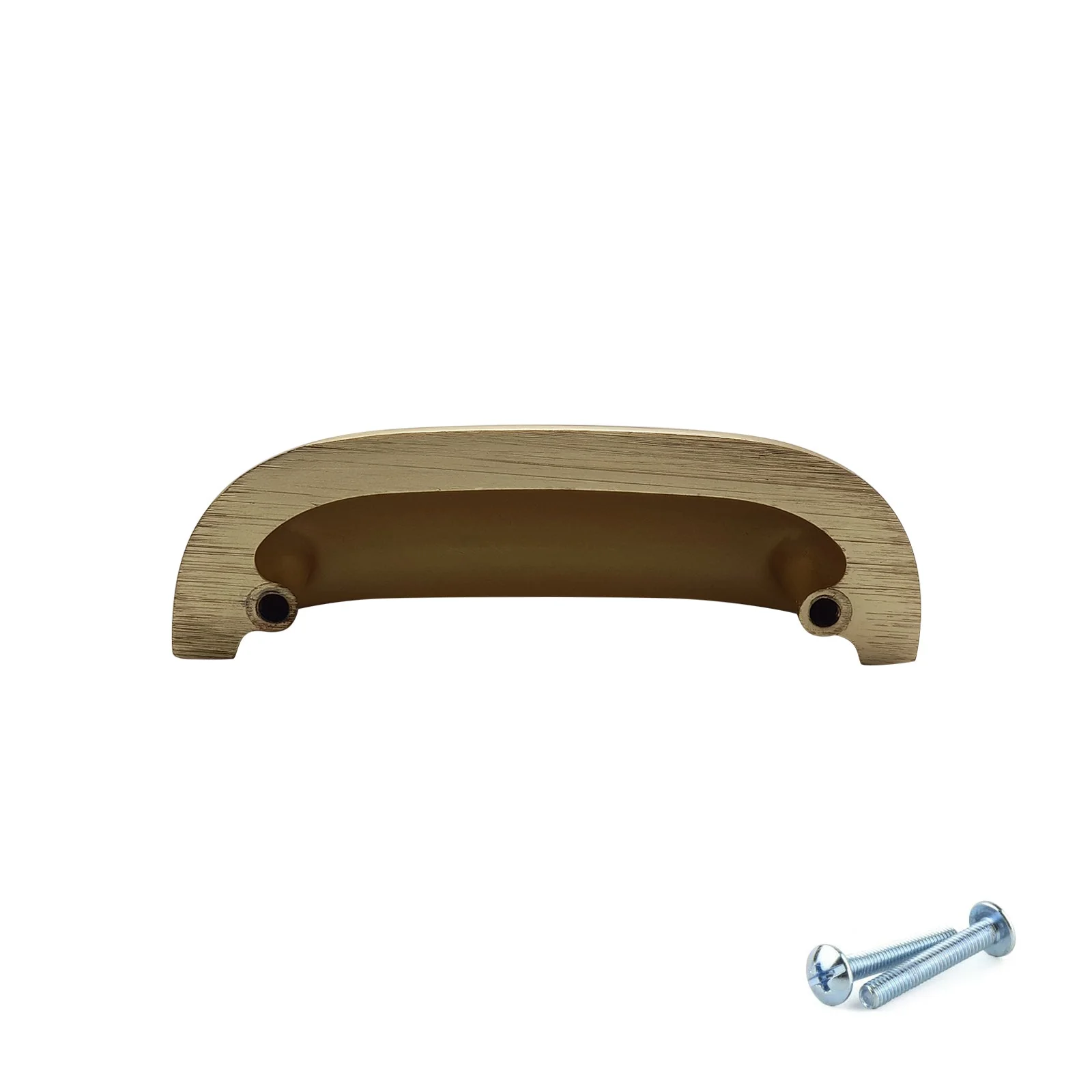 M4TEC 64mm Brushed Nickel Cup Handle - Zinc Kitchen Cabinet & Drawer Pull (VG5 Series) - Image 4