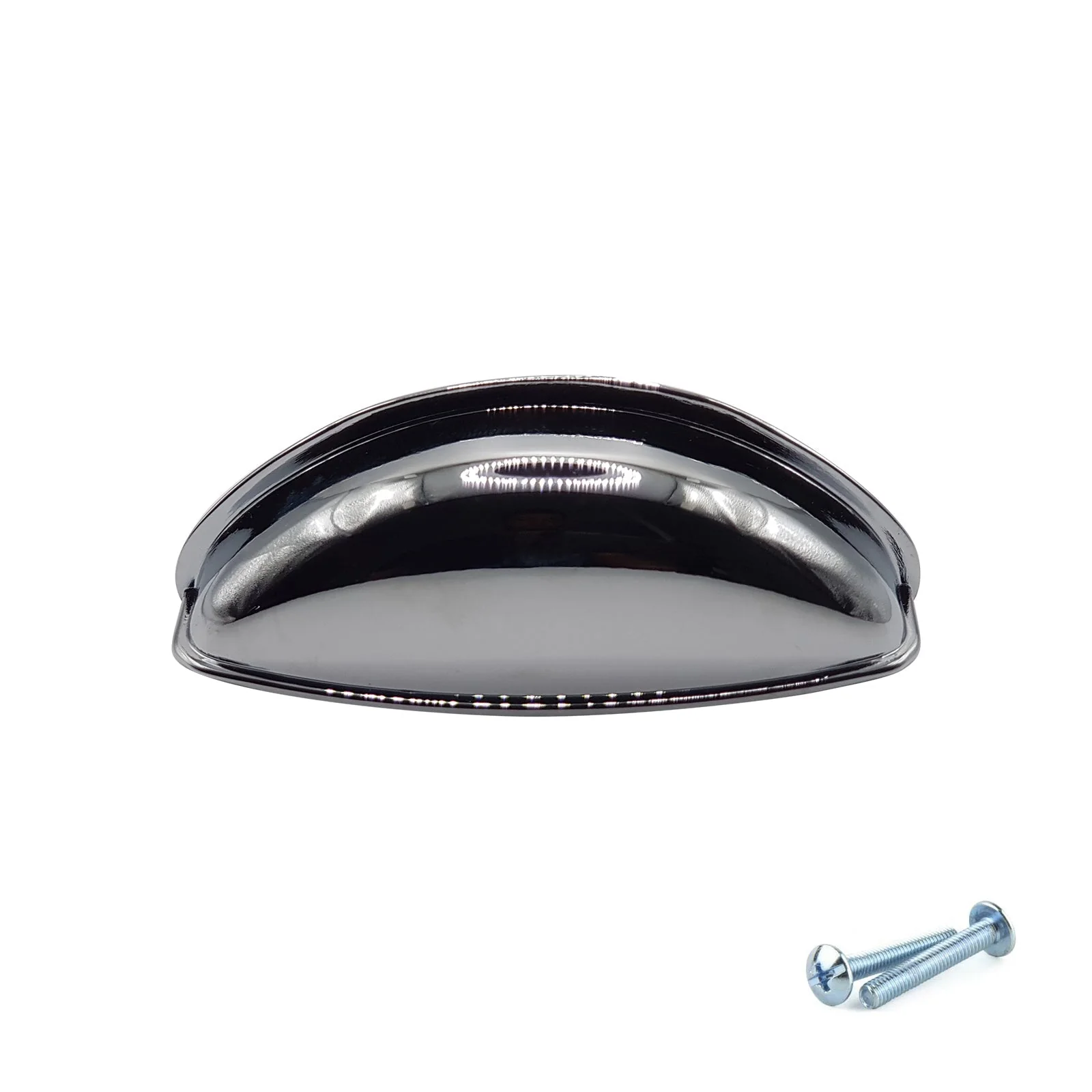 M4TEC Polished Chrome Cup Handle – 79mm Cabinet Drawer Pull, Zinc Cupboard Handle (VG3 Series) - Image 2