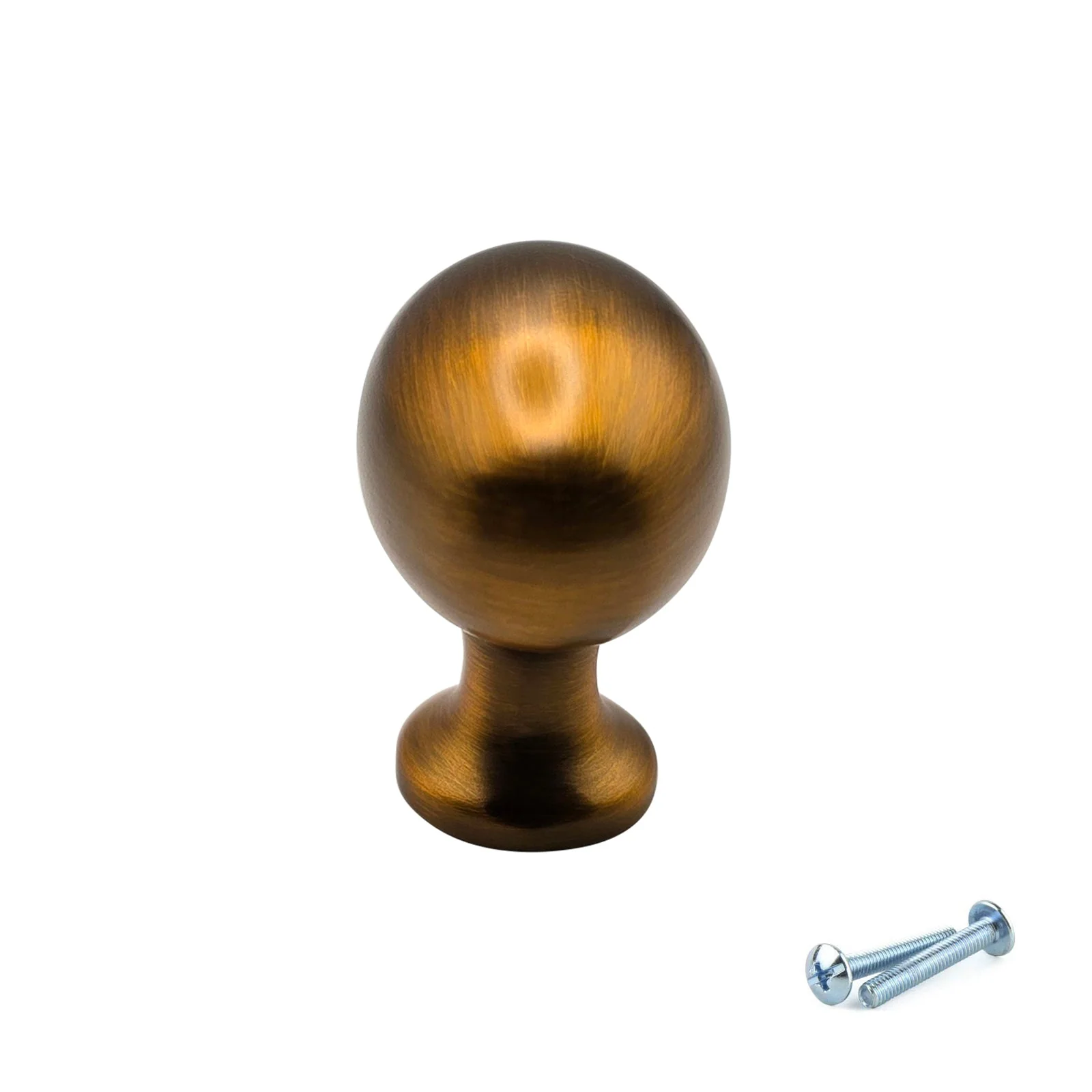 M4TEC Aged Brass Oval Knob Handle – VG8 Series (36mm Cabinet, Drawer & Cupboard Knob) - Image 3