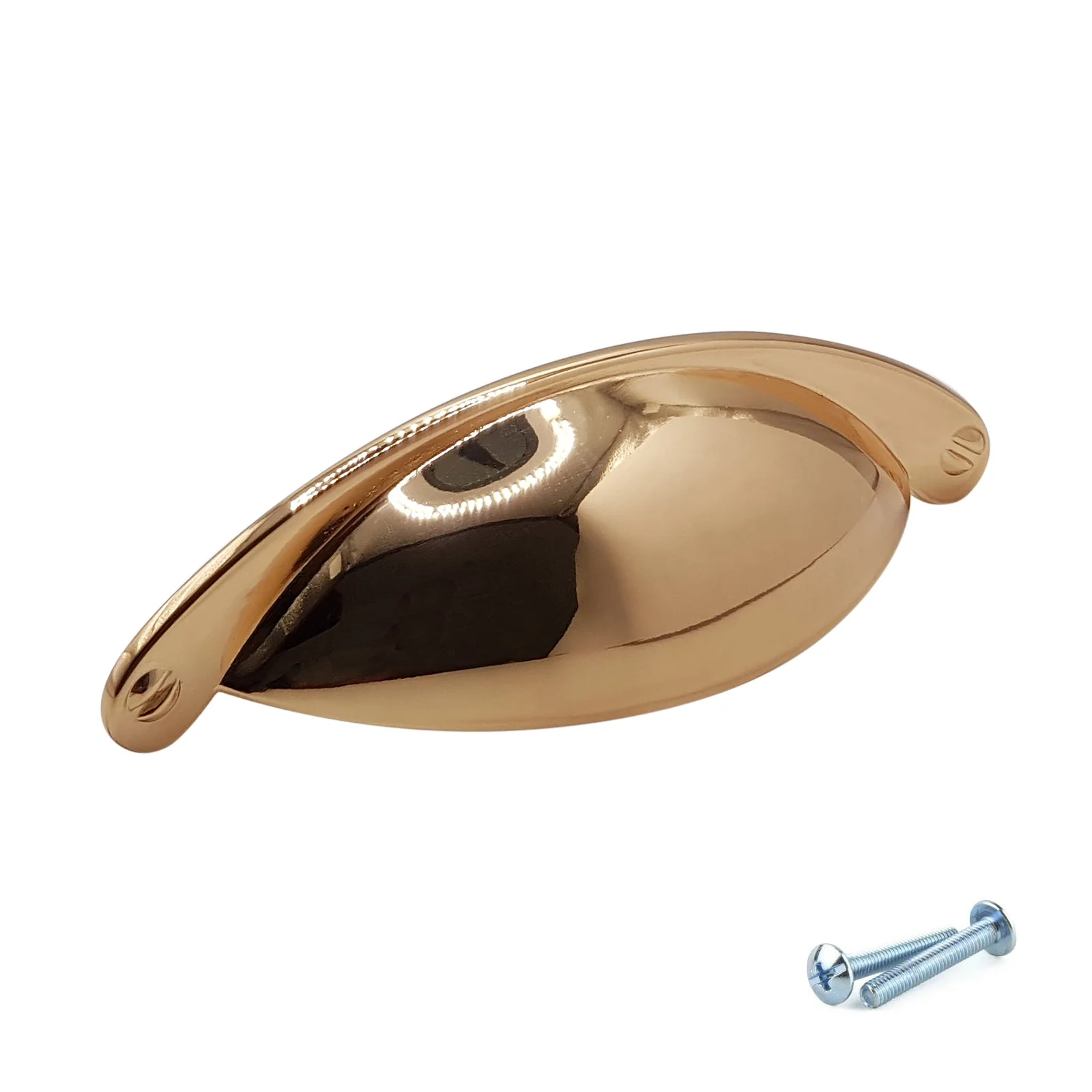 M4TEC Polished Brass Cup Handle – Door, Drawer & Cupboard Pull (VD9 Series)