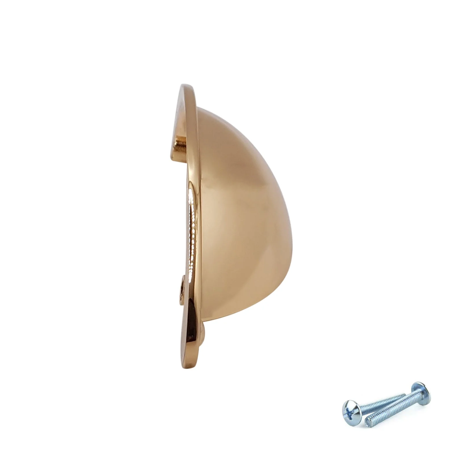 M4TEC Polished Brass Cup Handle – Door, Drawer & Cupboard Pull (VD9 Series) - Image 3