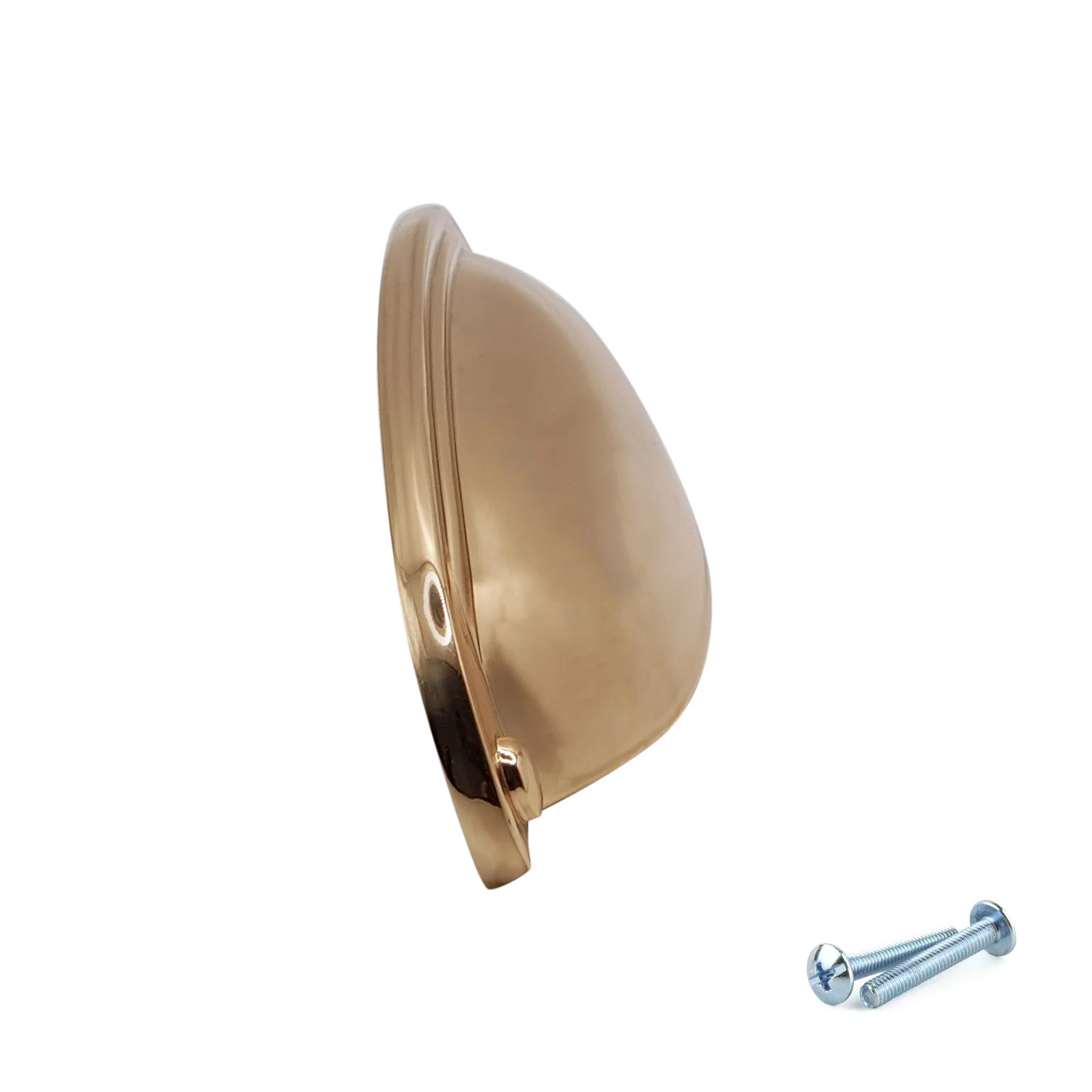 M4TEC Polished Brass Thin Cup Handle Door, Drawer & Cupboard VD8 series - Image 3