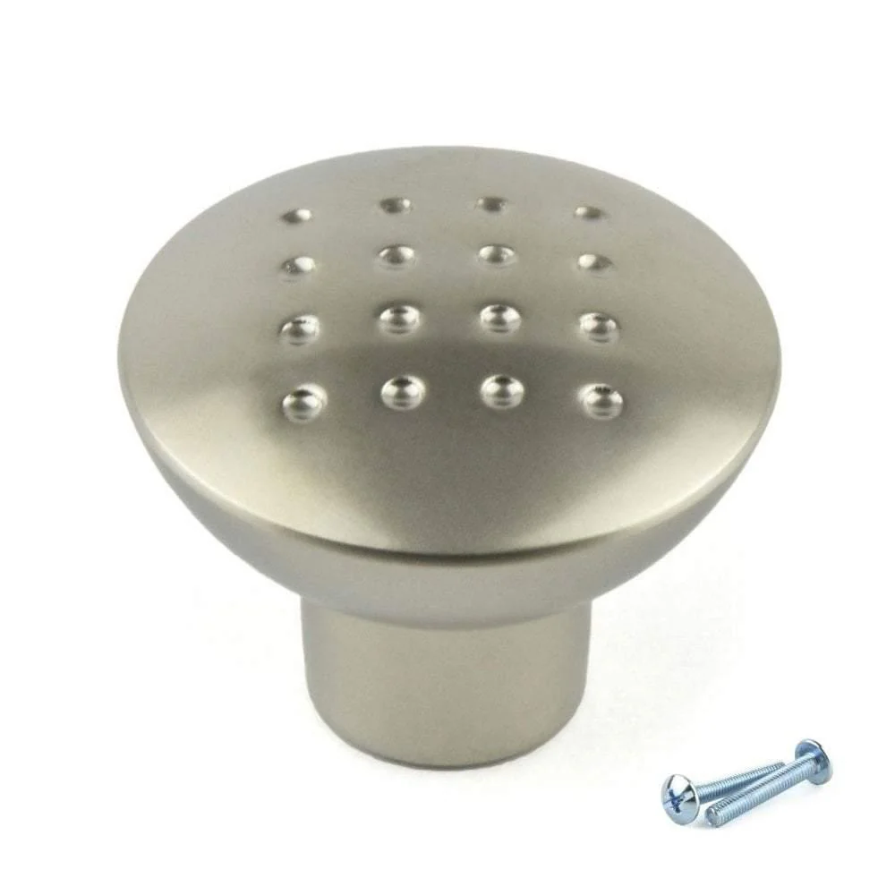 M4TEC Durness C9 Matt Nickel Cabinet Knob – 33mm Dimple-Pattern Cupboard & Drawer Handle - Image 3