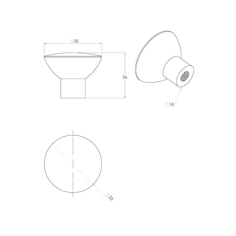 M4TEC Durness C9 Matt Nickel Cabinet Knob – 33mm Dimple-Pattern Cupboard & Drawer Handle - Image 4