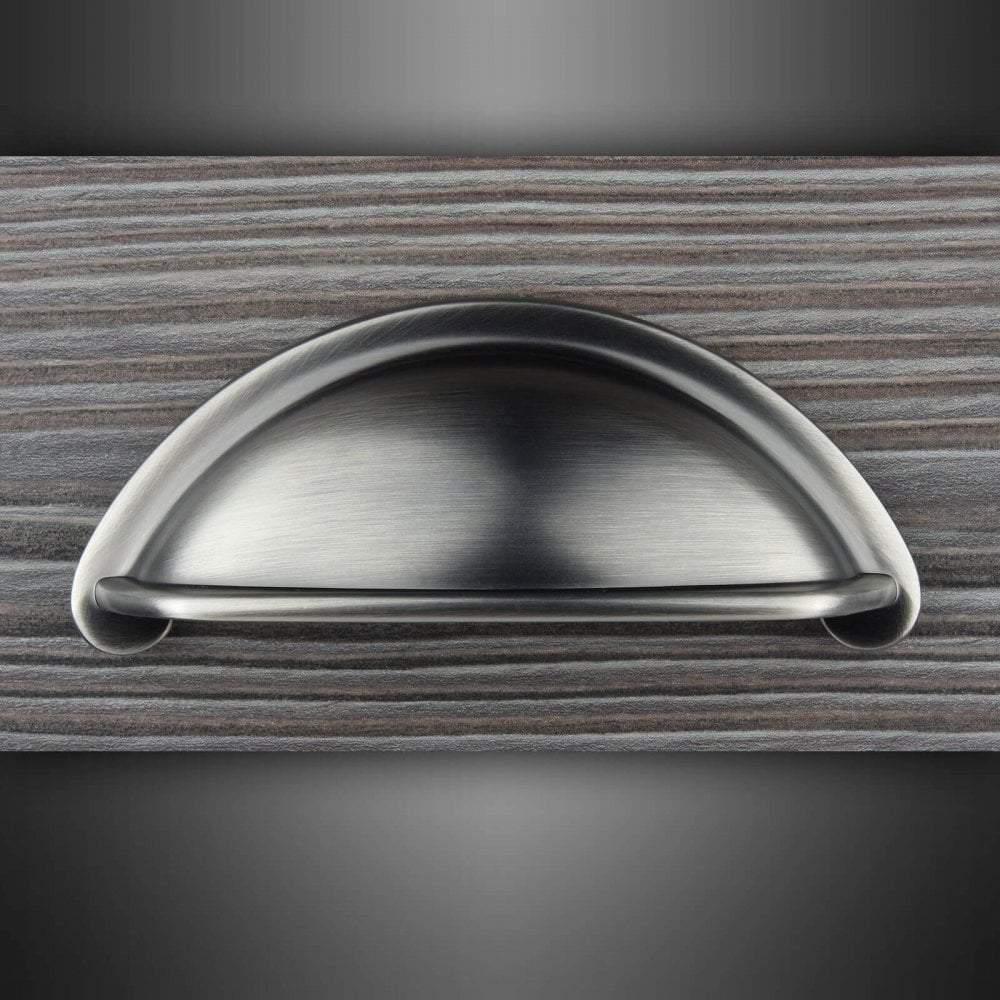 M4TEC Dalmally D7 Pewter Cup Drawer Pull Handle – Traditional Cabinet & Cupboard Shell Handle (76mm Centres) - Image 5