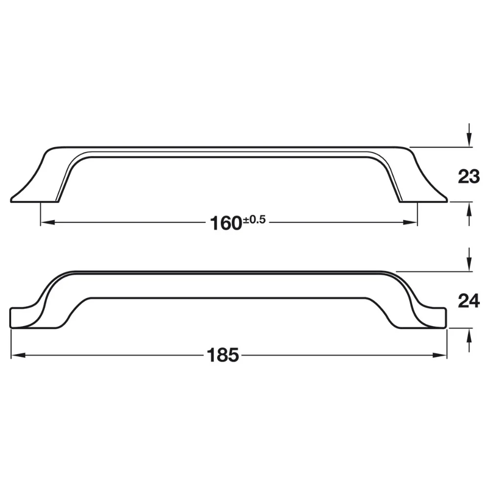 Pull Handle, Zinc Alloy, Fixing Centres 160mm, Charlotte | CLEARANCE - Image 2
