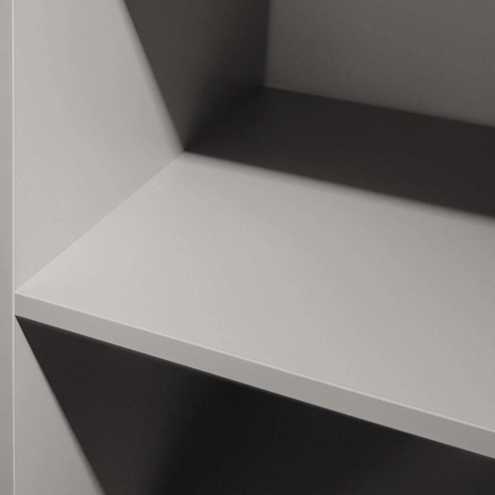 Light Grey Wardrobe Shelving Unit with 5 Shelves and Hanging Bars - Image 3