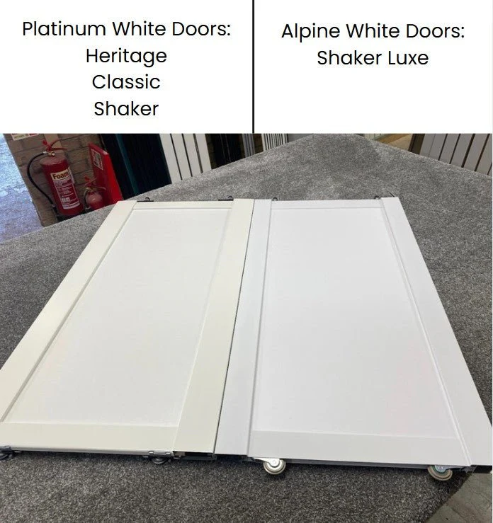 Shaker Mirror Sliding Wardrobe Door Kit White Steel Frame 3 Panels - Image 5